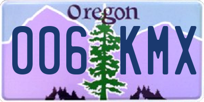 OR license plate 006KMX