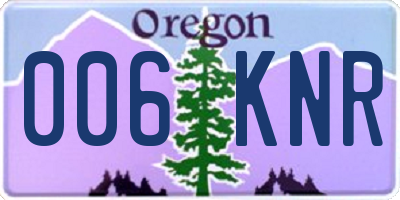 OR license plate 006KNR