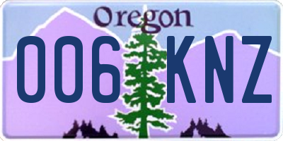 OR license plate 006KNZ