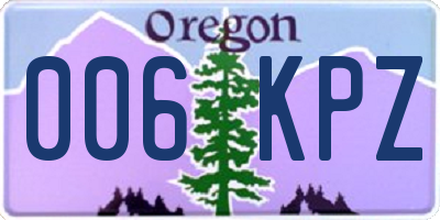 OR license plate 006KPZ