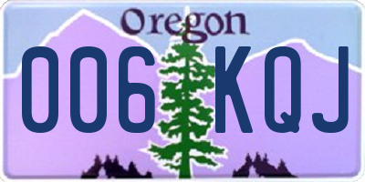 OR license plate 006KQJ