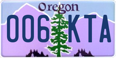 OR license plate 006KTA