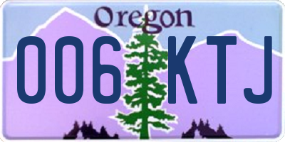 OR license plate 006KTJ