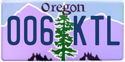 OR license plate 006KTL