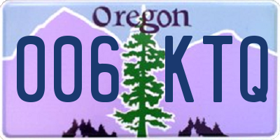 OR license plate 006KTQ