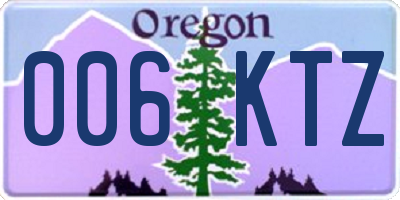 OR license plate 006KTZ