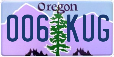 OR license plate 006KUG