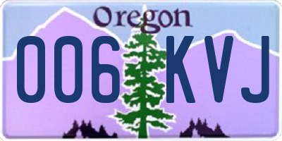 OR license plate 006KVJ