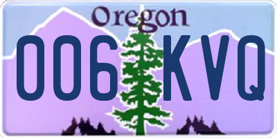 OR license plate 006KVQ