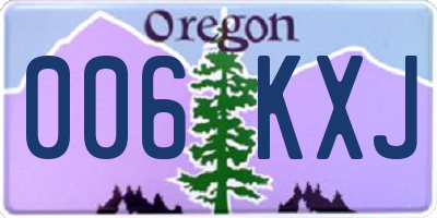 OR license plate 006KXJ