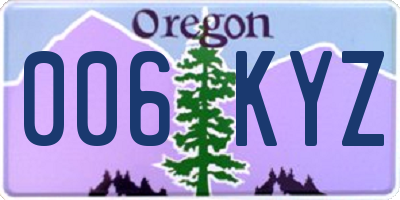 OR license plate 006KYZ