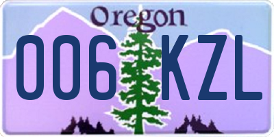 OR license plate 006KZL