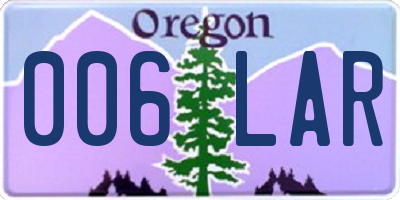 OR license plate 006LAR