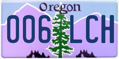 OR license plate 006LCH