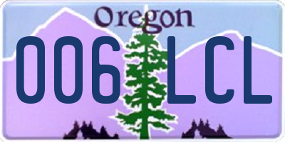 OR license plate 006LCL