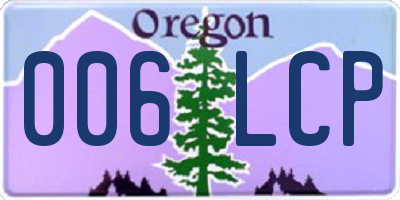 OR license plate 006LCP