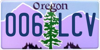 OR license plate 006LCV