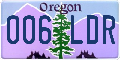 OR license plate 006LDR