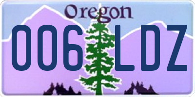 OR license plate 006LDZ