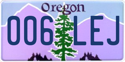 OR license plate 006LEJ