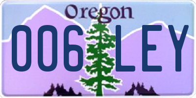 OR license plate 006LEY