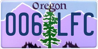 OR license plate 006LFC
