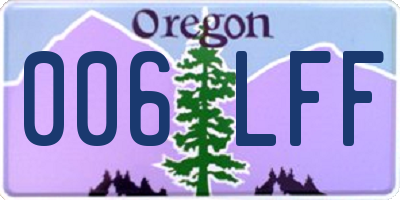 OR license plate 006LFF