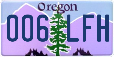 OR license plate 006LFH