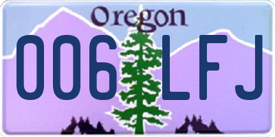 OR license plate 006LFJ