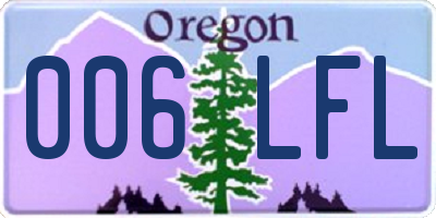 OR license plate 006LFL