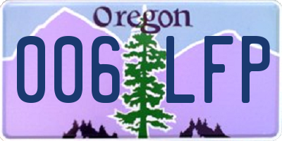 OR license plate 006LFP
