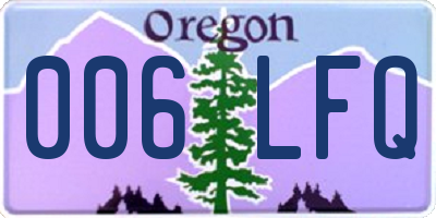 OR license plate 006LFQ