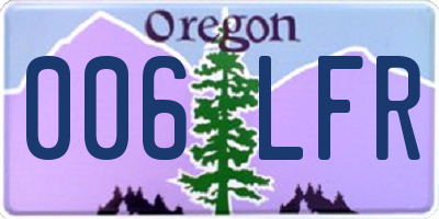 OR license plate 006LFR