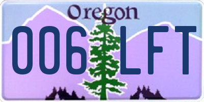 OR license plate 006LFT