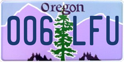 OR license plate 006LFU