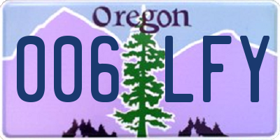 OR license plate 006LFY
