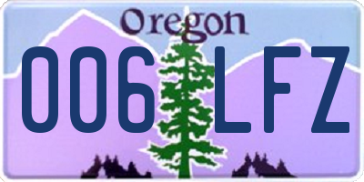 OR license plate 006LFZ