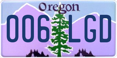 OR license plate 006LGD