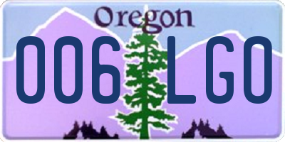 OR license plate 006LGO