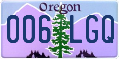 OR license plate 006LGQ