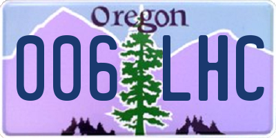 OR license plate 006LHC