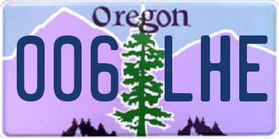 OR license plate 006LHE