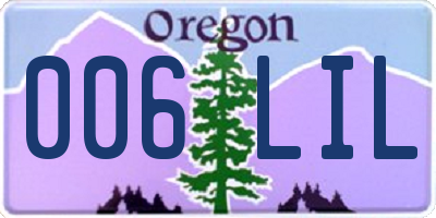 OR license plate 006LIL