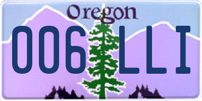 OR license plate 006LLI