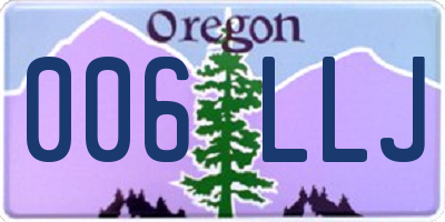 OR license plate 006LLJ