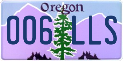 OR license plate 006LLS