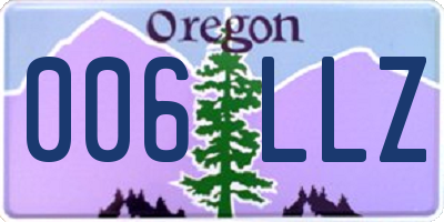 OR license plate 006LLZ