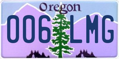 OR license plate 006LMG