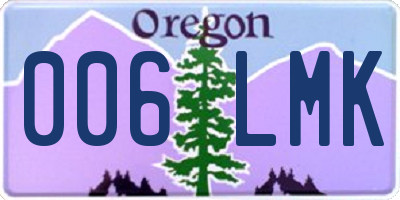 OR license plate 006LMK