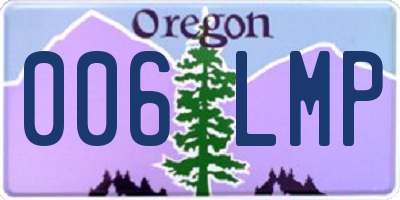 OR license plate 006LMP